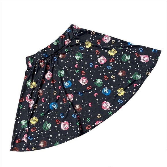 ★ Sailor Moon Printed Themed Mini Skirt - Multicolored Black ★ - Picture 5 of 12